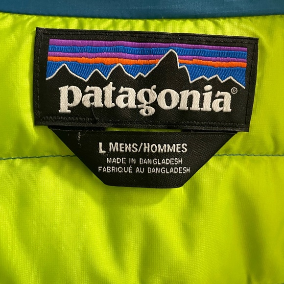 NWOT Men’s Patagonia down jacket size L dark turquoise - Picture 5 of 8